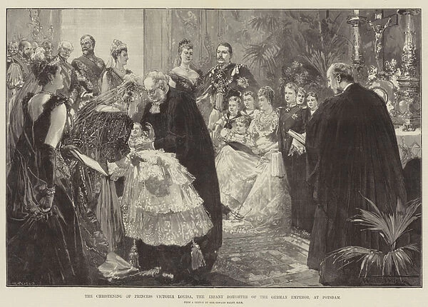 The Christening of Princess Victoria Louisa, the Infant Daughter of the German Emperor, at Potsdam (engraving)
