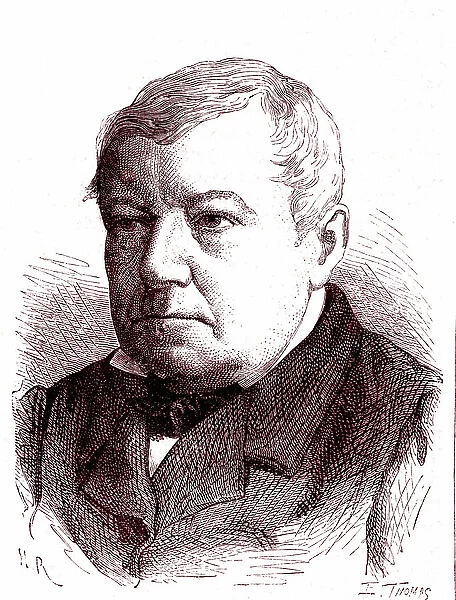 Christian Friedrich Schnbein, chemist engineer, 1869 (engraving)