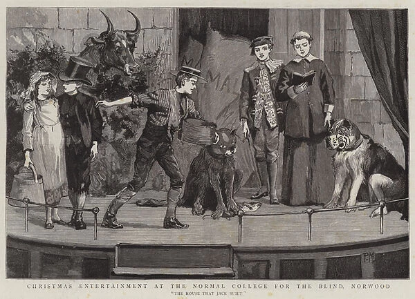 Christmas Entertainment at the Normal College for the Blind, Norwood (engraving)