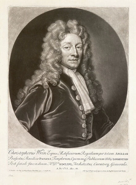Christopher Wren, 1646-1723 (engraving)
