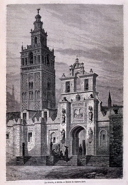 Church of the Giralda a seville by Dore, 'Tour du Monde'2nd sem