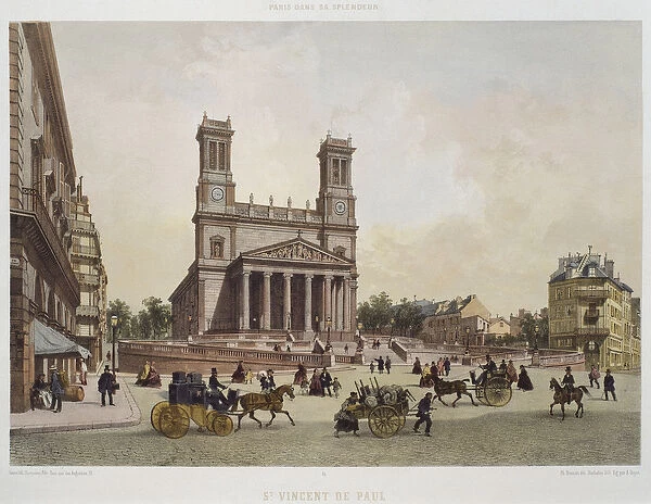 Church of St. Vincent de Paul, Paris, illustration from Paris dans sa splendeur