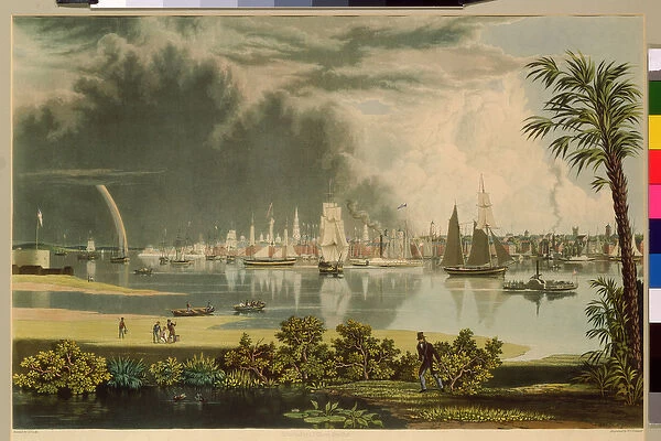 The City of Charleston, engraved by W. J. Bennett, 1838 (colour litho)