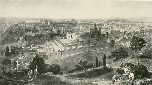 City of Joshua, David, Solomon, Herod - in the days of its ultimate Splendour (litho)