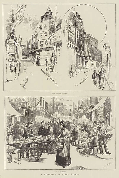 A Clearance in Clare Market (engraving)