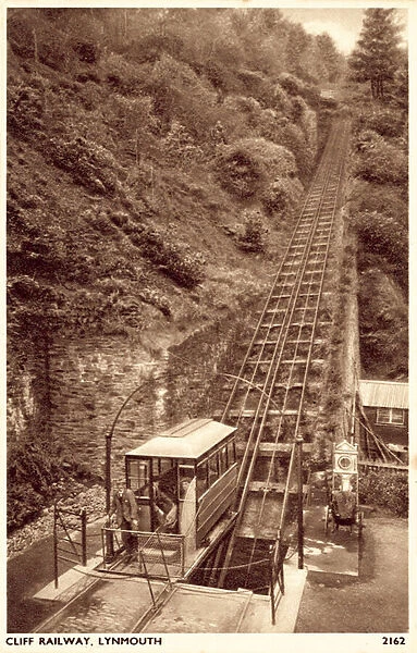 Cliff Railway, Lynmouth (b  /  w photo)