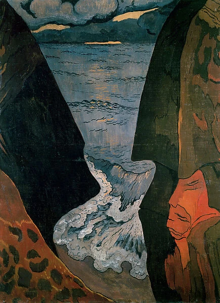 Cliffs near Camaret (oil on canvas)