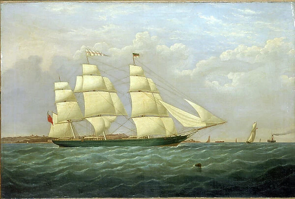 The clipper 'Matilda Wattenboch', to commemorate its launch in 1853