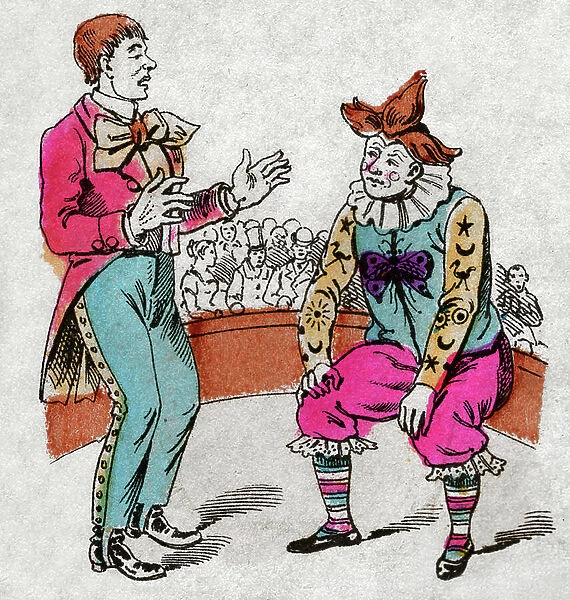 Clowns in circus, c.1880 (print)