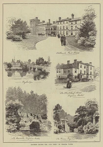 Coaching Routes, the 'Old Times'to Virginia Water (engraving)