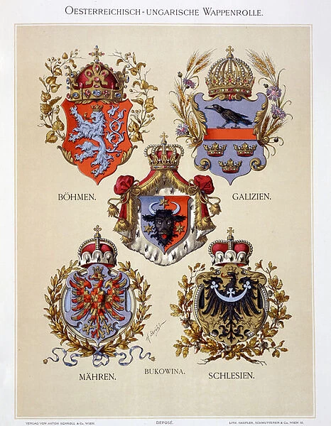 Coats of arms from the Austro-Hungarian Empire, from Heraldischer Atlas