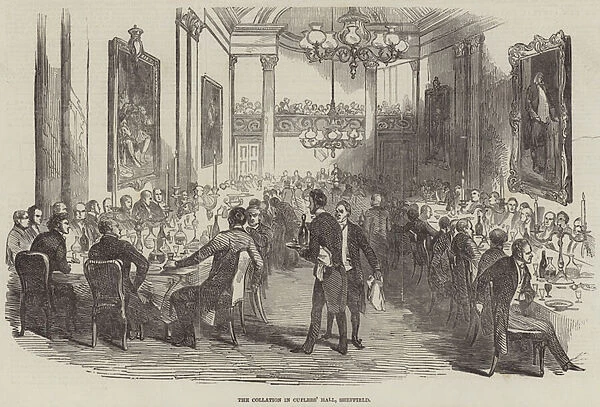 The Collation in Cutlers Hall, Sheffield (engraving)