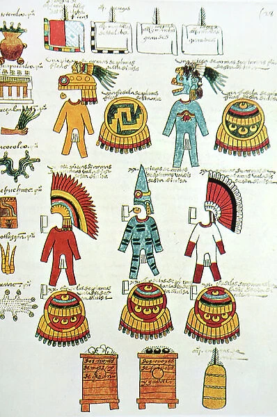 A collection of Aztec tribute goods