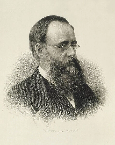 COLLINS, William Wilkie (1824-1889). British writer. Portrait of Collins from an English edition of 'My Miscellanies' (London, 1875). Litography. SPAIN. CATALONIA. Barcelona. Biblioteca de Catalunya (National Library of Catalonia)