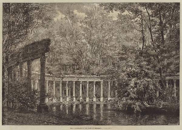 The Colonnade in the Park of Monceaux, near Paris (engraving)