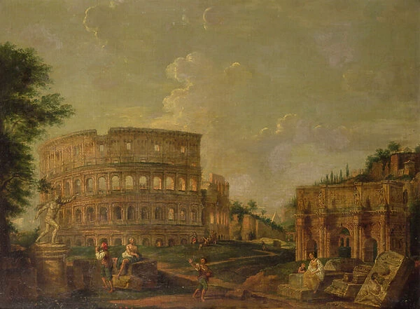 The Colosseum with the Arch of Constantine, c. 1730 (oil on canvas)