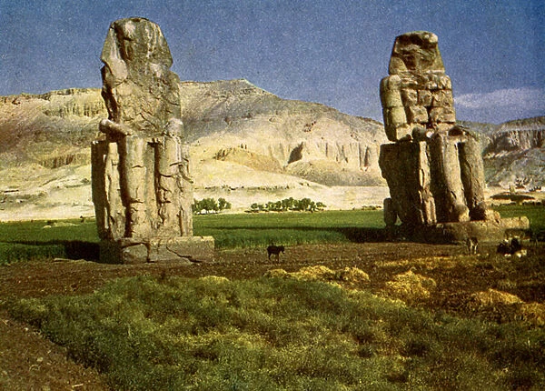The Colossi of Memnon, near Thebes, Egypt