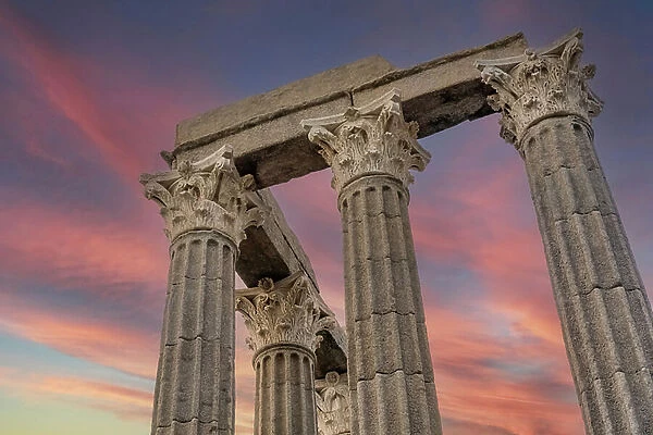 Columns of the Temple of Diana, Evora, Portugal. 1st century