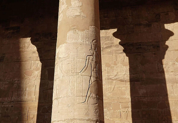 Detail of the columns of the Temple of Horus, Edfu