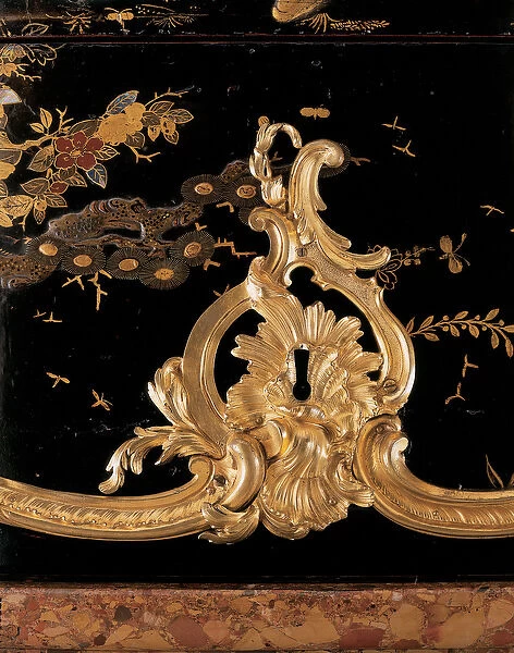 Commode, c. 1745 (ormolu-mounted Japanese lacquer & ebonized wood)