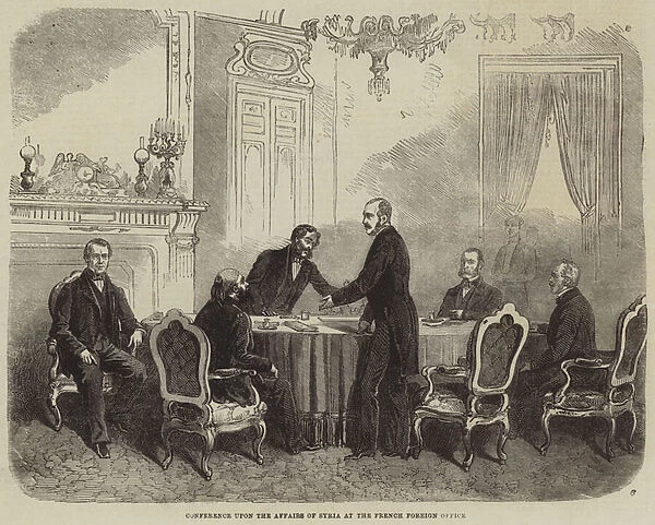 Conference upon the Affairs of Syria at the French Foreign Office (engraving)
