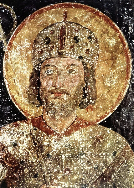 Constantine 1st of Bulgaria, 13th century (fresco)