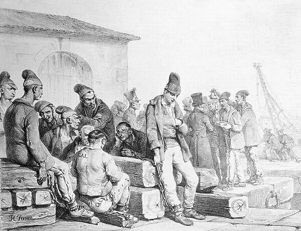 The Convicts, engraved by Francois Seraphin Delpech (1778-1825)