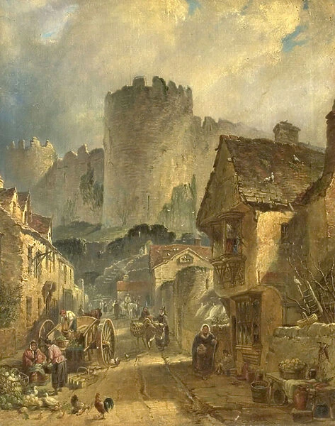 Conway Castle, North Wales, 1861 (oil on canvas)