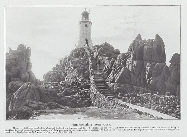 The Corbiere Lighthouse (b / w photo)