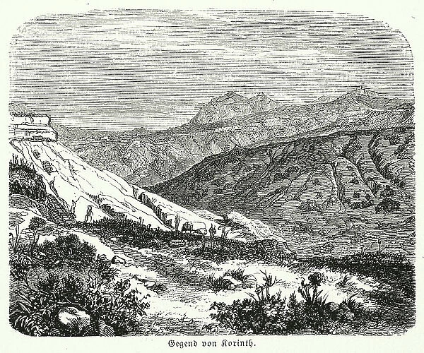 Corinth, Greece (engraving)