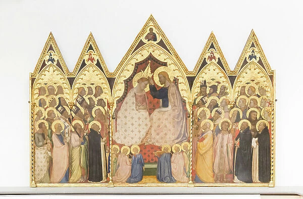 Coronation of the Virgin and Saints, 1340-45 circa, (panel)