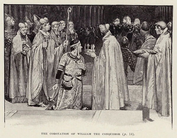 The coronation of William the Conqueror (litho)