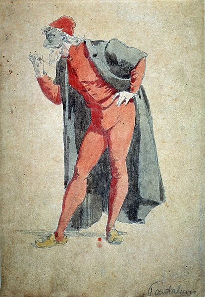 Costume and theatre character: Pantalone (Pants, doctor) From '
