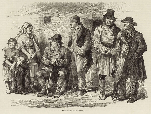 Cottagers at Kildare (engraving)