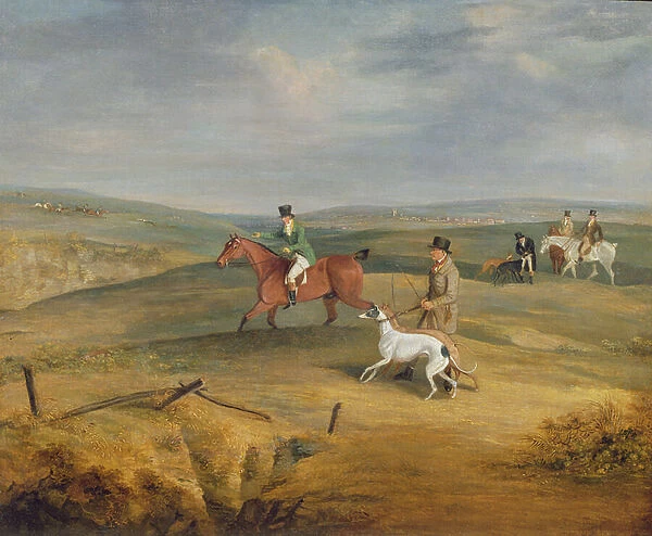 Coursing: finding a hare (oil on canvas) (see also 444841, 444843)