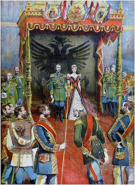 The court attending the Emperor Nicholas II and Empress Alexandra of Russia, 1897