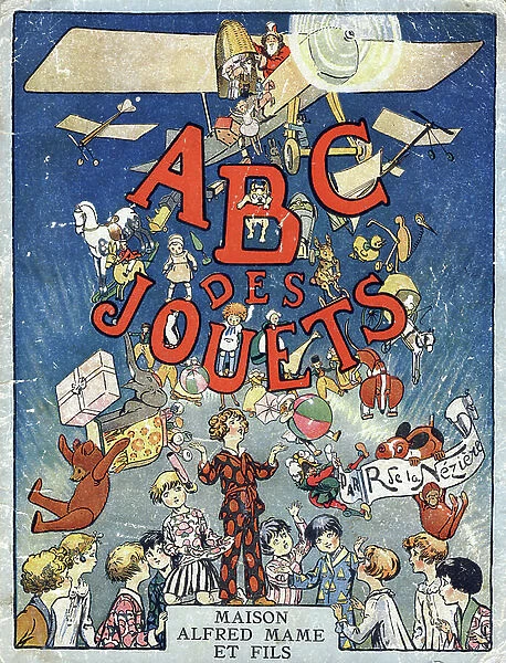 Cover of the book ABC of toys''. Maison Alfred Mame et Fils, Printers-Publishers, Tours, 1931 (engraving)
