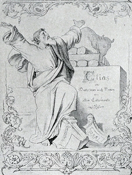 Cover of the first edition for Elijah, 19th century (engraving)