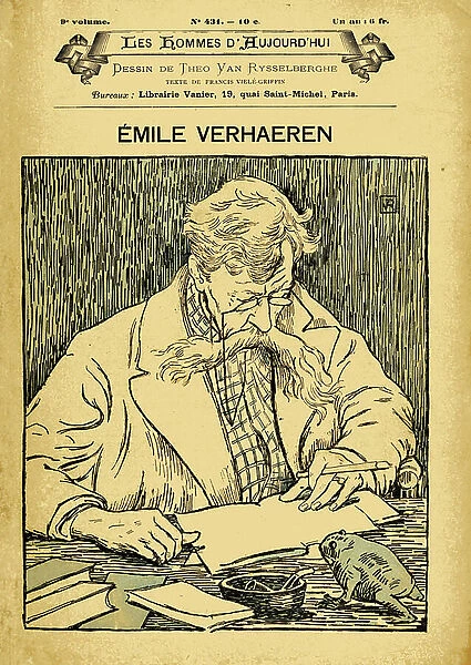 Cover of Les Hommes d'aujourd'hui, number 431, , illustration by Theo van Rysselberghe (1862-1926): Verhaeren Emile (1855-1916)