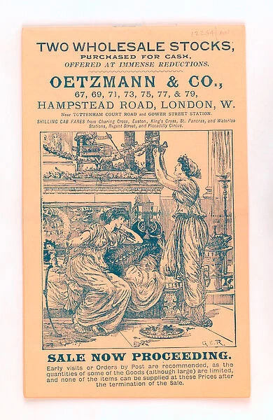 Front cover from a Oetzmann & Co. catalogue, c. 1885-90 (print)