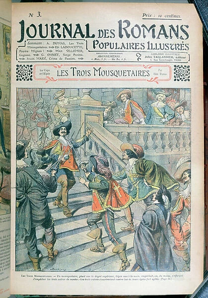 Front cover of a serialisation of The Three Musketeers