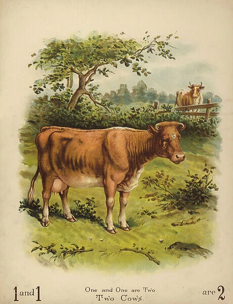 Two Cows (chromolitho)