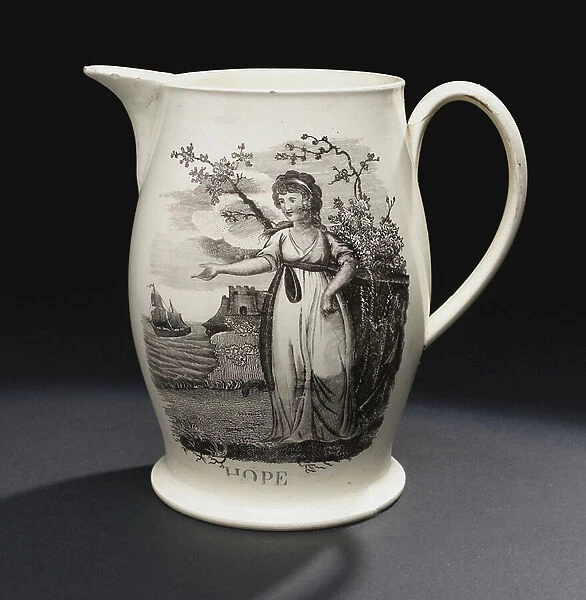 Creamware jug, c.1795 (earthenware)