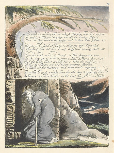 So cried he... plate 14 from America: A Prophecy