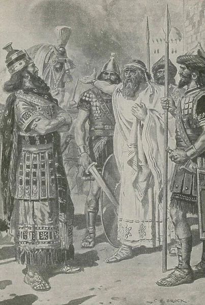 Croesus stands in the shadow of death (litho)