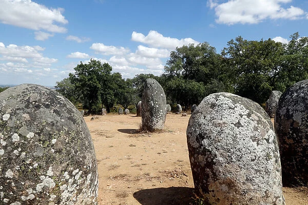 The Cromlech of the Almendres is a megalithic complex. It is one of largest existing