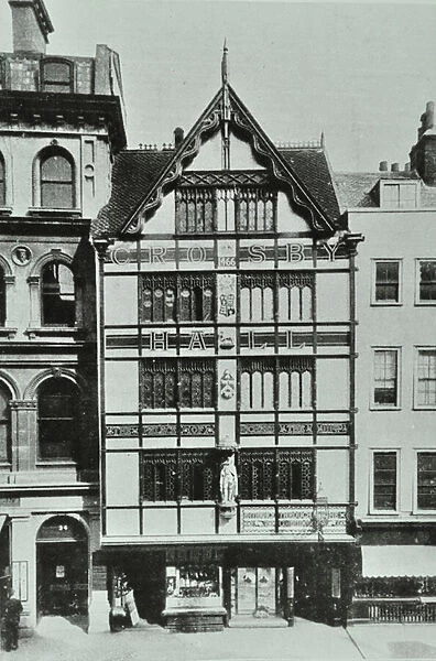 Crosby Hall, Bishopsgate, London, 1890 (b  /  w photo)
