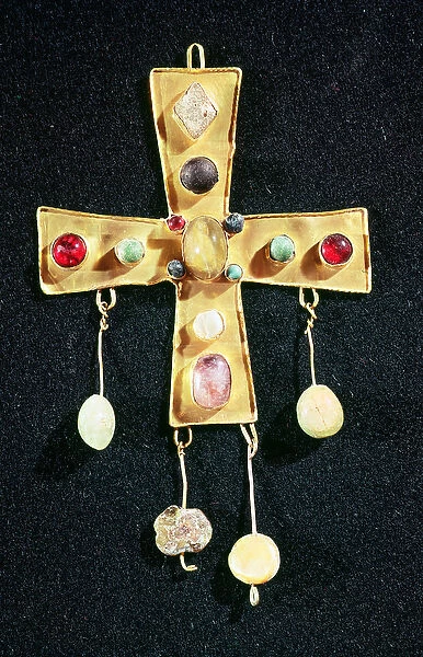 Cross, from the Torredonjimeno Treasure (gold & semi-precious stones)