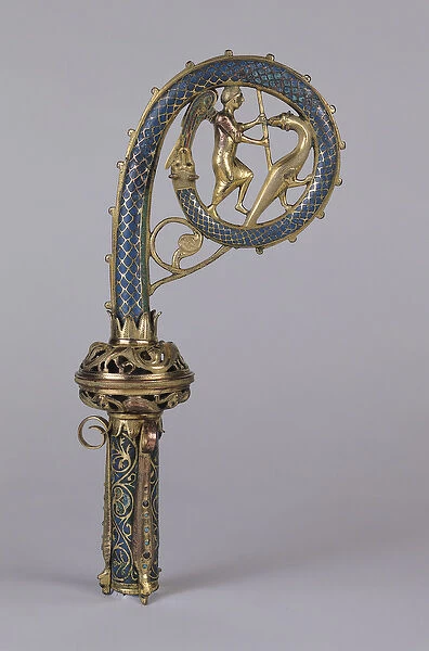 Crozier depicting St. Michael Defeating the Dragon (gold and enamel)