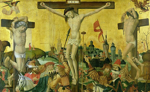 The Crucifixion, c. 1500 (oil on panel) (detail of 148971)